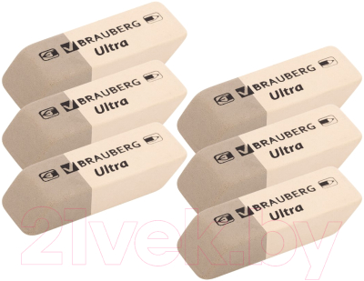 Набор ластиков Brauberg Ultra / 229600 (6шт)