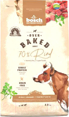 

Корм для собак Bosch Petfood, HPC Oven Baked Говядина / 3395025