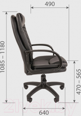 Кресло офисное Chairman Стандарт СТ-68 (экокожа, коричневый)