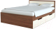 Полуторная кровать Стендмебель Гармония КР-605 140x200 (ясень шимо светлый/ясень шимо темный) - 