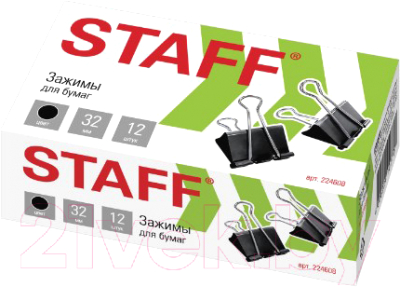 Зажим для бумаги Staff Everyday / 224608 (12шт)