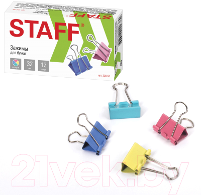 Зажим для бумаги Staff Profit / 225158 (12шт)