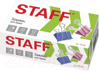 Зажим для бумаги Staff Profit / 225158 (12шт)