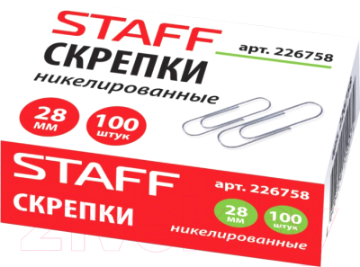 Скрепки Staff Everyday / 226758 (100шт)