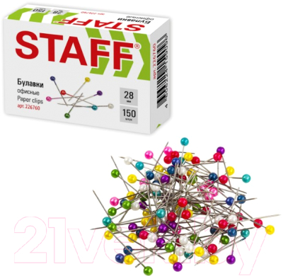 Булавки канцелярские Staff Everyday / 226760 (150шт)