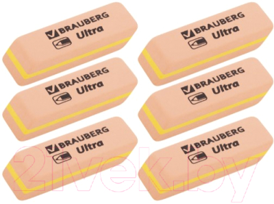 Набор ластиков Brauberg Ultra / 229601 (6шт)
