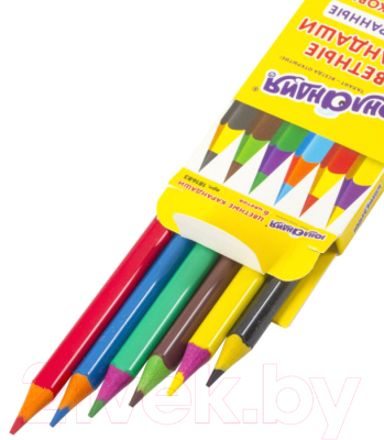 Набор цветных карандашей Юнландия Карнавал / 181683 (6цв)