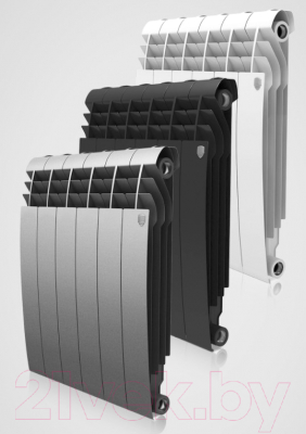 Радиатор биметаллический Royal Thermo BiLiner 500 (5 секций, с монтажным комплектом, кронштейном и кранами)