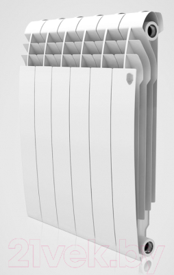 Радиатор биметаллический Royal Thermo BiLiner 500 Bianco Traffico (12 секций, с монтажным комплектом, кронштейном и кранами)