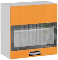 Шкаф навесной для кухни ТриЯ Бьюти со стеклом В_60-60_1ДОс (оранжевый) - 