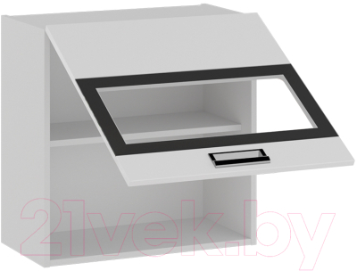 Шкаф навесной для кухни ТриЯ Бьюти со стеклом В_60-90_1ДОс (белый)