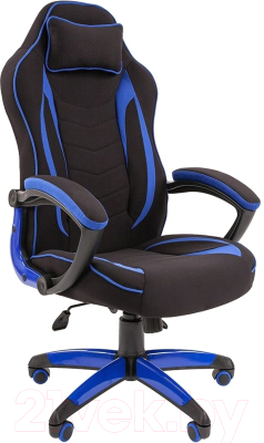 Кресло геймерское Chairman Game Play (черный/синий)
