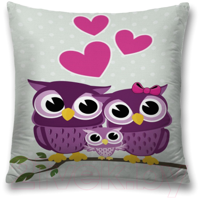 

Наволочка декоративная JoyArty, Совиная семья / sl_10823