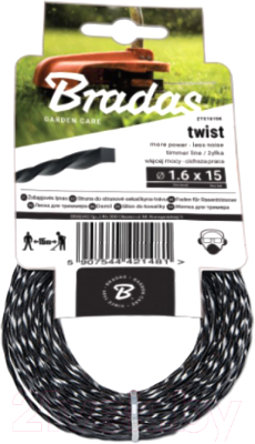 Леска для триммера Bradas Twist / ZTS1615K (квадрат)