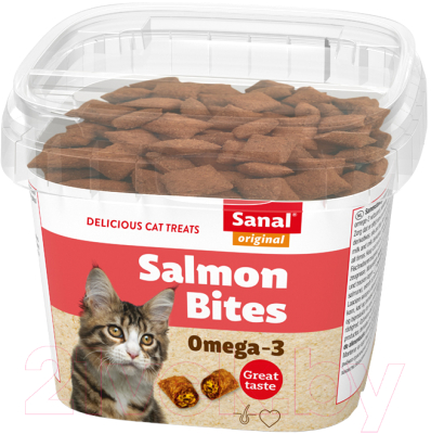 Лакомство для кошек Sanal Salmon Bites / SC1575 (75г)