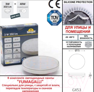 Светильник уличный Fumagalli Ceci 2F3.000.000.AXG1L