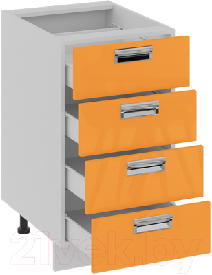 Шкаф-стол кухонный ТриЯ Бьюти Н4я_72-45_4Я (оранжевый)