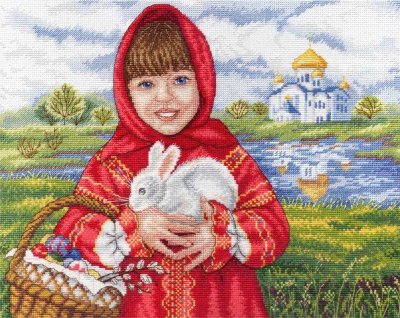 Набор для вышивания М.П.Студия Пасхальный кролик / НВ-623М