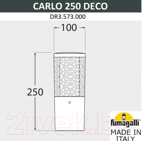 Светильник уличный Fumagalli Carlo Deco DR3.573.000.AXU1L — фото 3