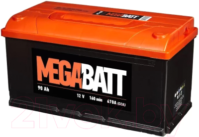 

Автомобильный аккумулятор Mega Batt, L+ 670A / 6СТ-90Аз