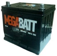 Автомобильный аккумулятор Mega Batt JIS R+ 480A / 6СТ-60NR (60 А/ч) - 