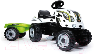 

Каталка детская Smoby, Белый;зеленый, Трактор педальный Farmer XL с прицепом / 710111