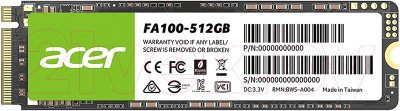 

SSD диск Acer, FA100 512GB / BL.9BWWA.119