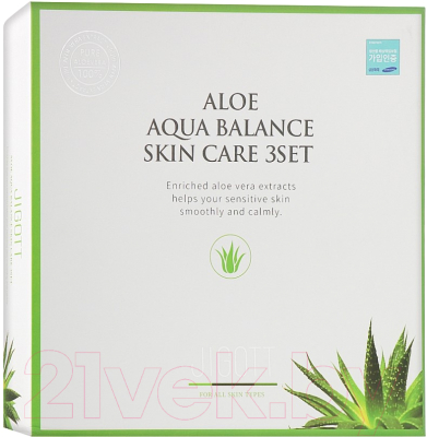 Набор косметики для лица Jigott Aloe Aqua Balance Skin Care 3set