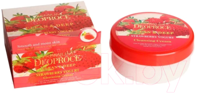 Крем для лица Deoproce Premium Clean & Deep Strawberry Yogurt Cleansing Cream (300г)