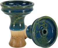 

Чаша для кальяна Moon Hookah, Phunnel Kitty Marble Blue Yellow / AHR02067