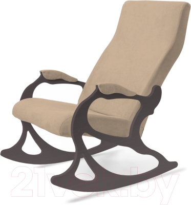 Кресло-качалка Слайдер Санторини мягкая часть фигурная (венге/кремовый)