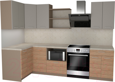 

Готовая кухня Primebeli, Агата Premium 1.2x2.2 левая