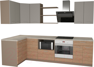 

Готовая кухня Primebeli, Агата Premium 1.2x2.2 левая + шкаф под духовку