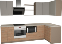 

Готовая кухня Primebeli, Агата Premium 1.2x2.2 правая + шкаф под духовку