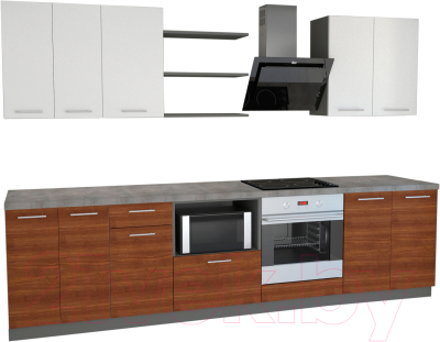 

Готовая кухня Primebeli, Агата Premium 2.4 + шкаф под духовку