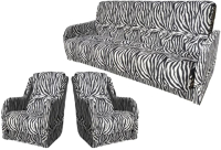Комплект мягкой мебели Асмана Дачник-1 (велюр зебра) - 