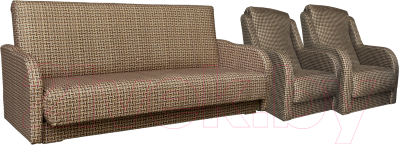 Комплект мягкой мебели Асмана Дачник-1 (скиф коричневый)