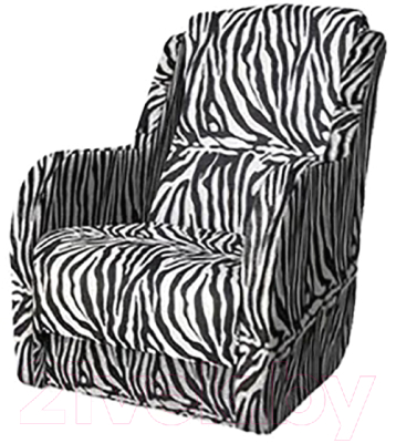 Кресло мягкое Асмана Дачник-1 (велюр зебра)