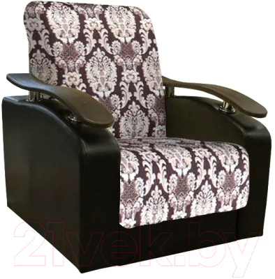 Комплект мягкой мебели Асмана Антуан (подлокотники кожзам коричневый/велюр вензель)