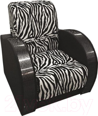 Комплект мягкой мебели Асмана Антуан-1 (подлокотники кожзам черный/велюр зебра)