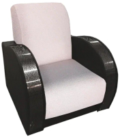 Кресло мягкое Асмана Антуан-1 (подлокотники кожзам коричневый/астра 10) - 