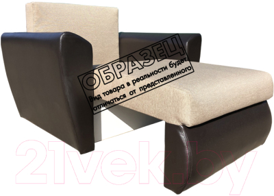Кресло-кровать Асмана Квадро (кватро 10 кожзам коричневый)