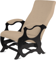 Кресло-глайдер Слайдер Санторини мягкая часть фигурная (венге/кремовый) - 