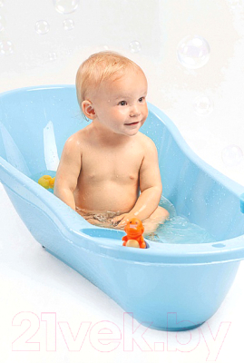 Ванночка детская Пластишка С клапаном для слива воды 431301331 (светло-голубой)