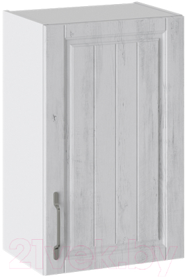 Шкаф навесной для кухни ТриЯ Прованс В_72-45_1ДР (белый глянец/санторини светлый)