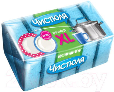 Изображение товара Набор губок для мытья посуды Чистюля XL (5шт)