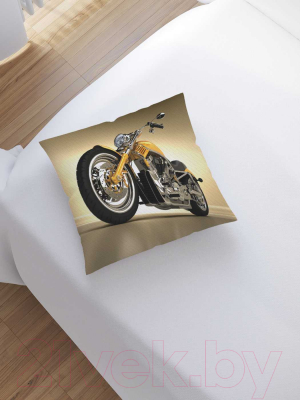 Наволочка декоративная JoyArty Желтый мотоцикл / sl_18233