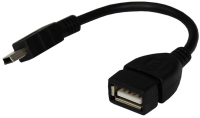 Адаптер Rexant OTG mini-USB / 18-1181 (черный, 0.15м) - 