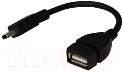 Адаптер Rexant OTG mini-USB / 18-1181 (черный, 0.15м)