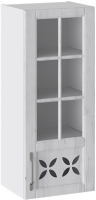 Шкаф навесной для кухни ТриЯ Прованс правый В_96-40_1ДРДс(R) (белый глянец/санторини светлый) - 